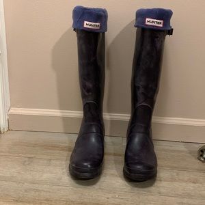 Hunter Welllies. Blue 
Size UK 6, US 7 men’s/ 8 for female